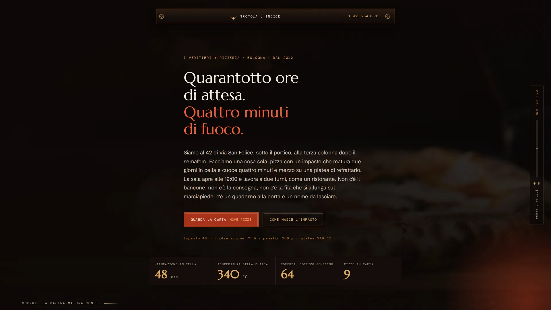 Anteprima della home del sito demo I Veritieri